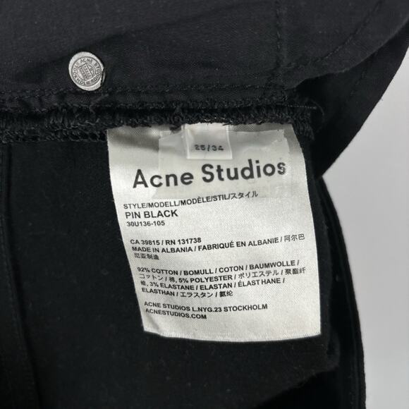 Acne Studios Pin Black High Rise Skinny Jeans‎ - Picture 6 of 7